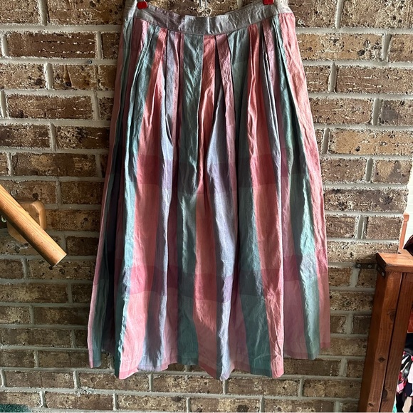 VTG 80s Retro Plaid Striped Skirt - Picture 1 of 6